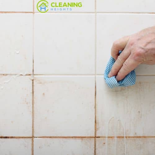 orange mold in shower