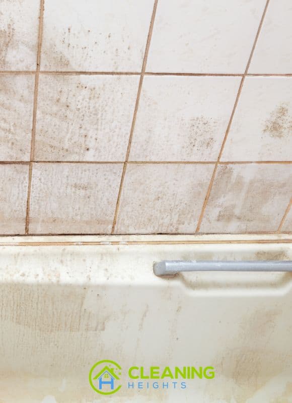 orange stains in shower